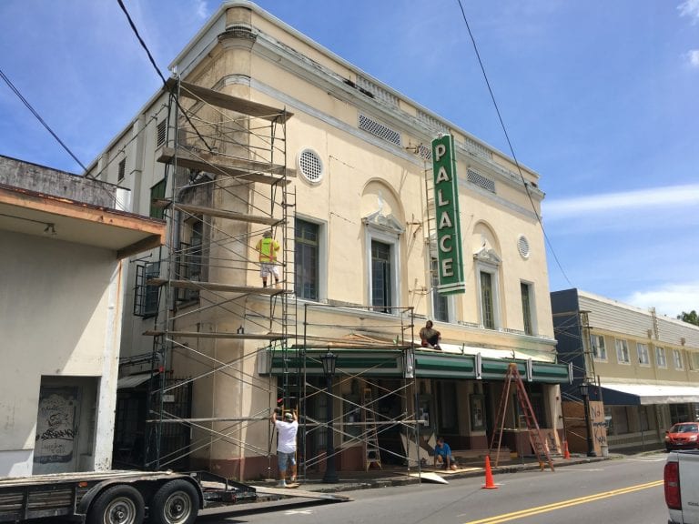Palace theater in hilo hawaii under construction